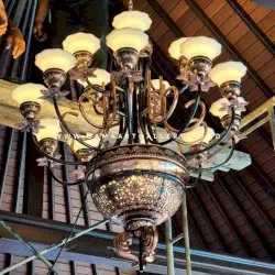 Lampu Joglo Tembaga Antik